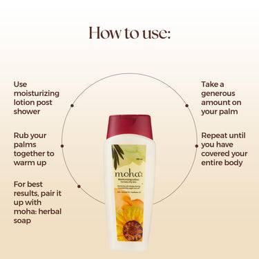 Moha Moisture Lotion 200 ml & Nail Cream 100Gm | 48H Moisturization | Refreshing Hydration | Non Sticky Feel For Men & Women